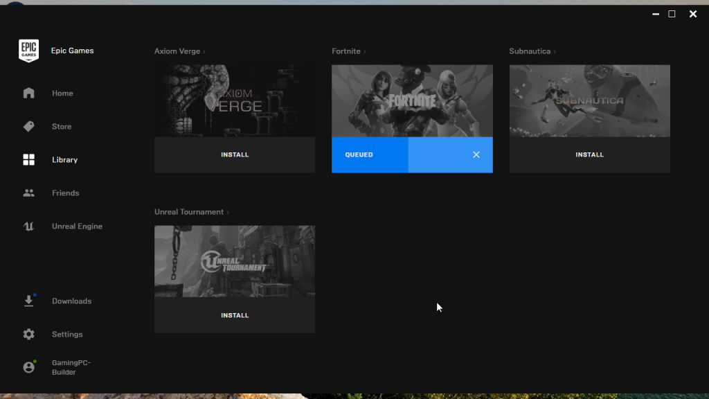 epic games launcher not downloading fortnite